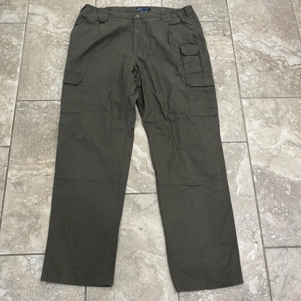 5.11 Tactical Series Mens 40x36 Cotton Canvas Cargo Pants Tundra Green 74251